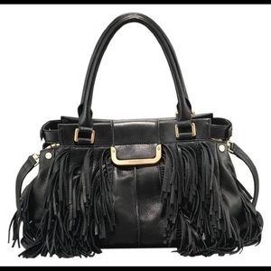 Rachel Zoe Brigitte black leather purse.